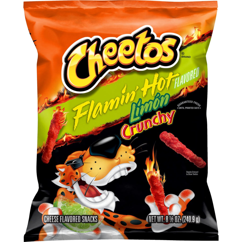 US CHIPS Cheetos Flamin' Hot Limon Crunchy 226.8g X 10 Bags