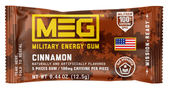 US MEG Energy Gum Cinnamon x 12 Pouches