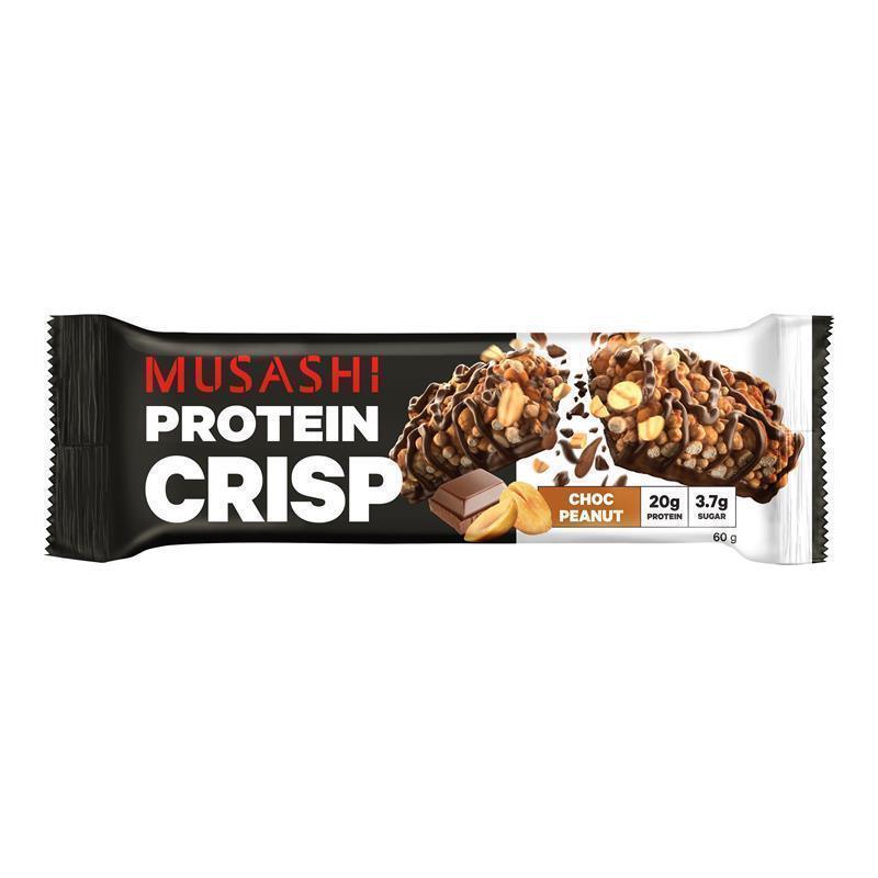 Musashi Protein Crisp Choc Peanut 60g x 12 Bars