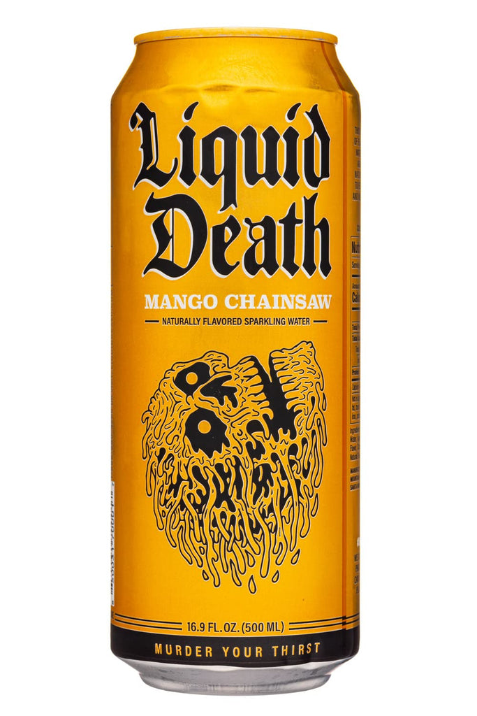 Liquid Death Mango Chainsaw Sparkling Water 500ml X 12 Cans
