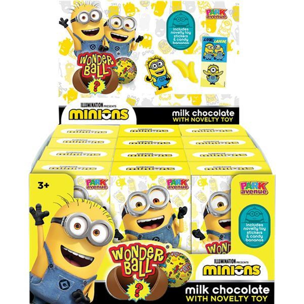 Toy Minions Milk Chocolate Wonderball 25g X 12 Units