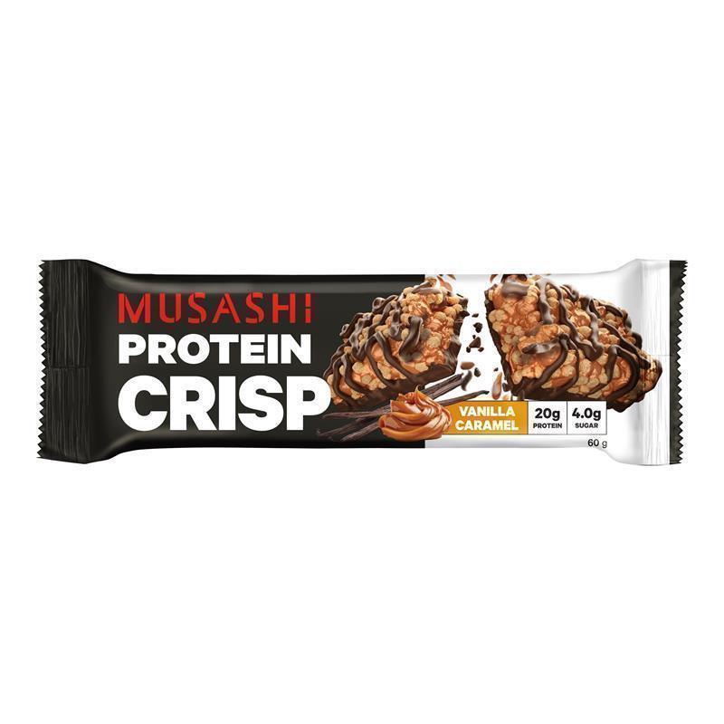 Musashi Protein Crisp Vanilla Caramel 60g x 12 Bars