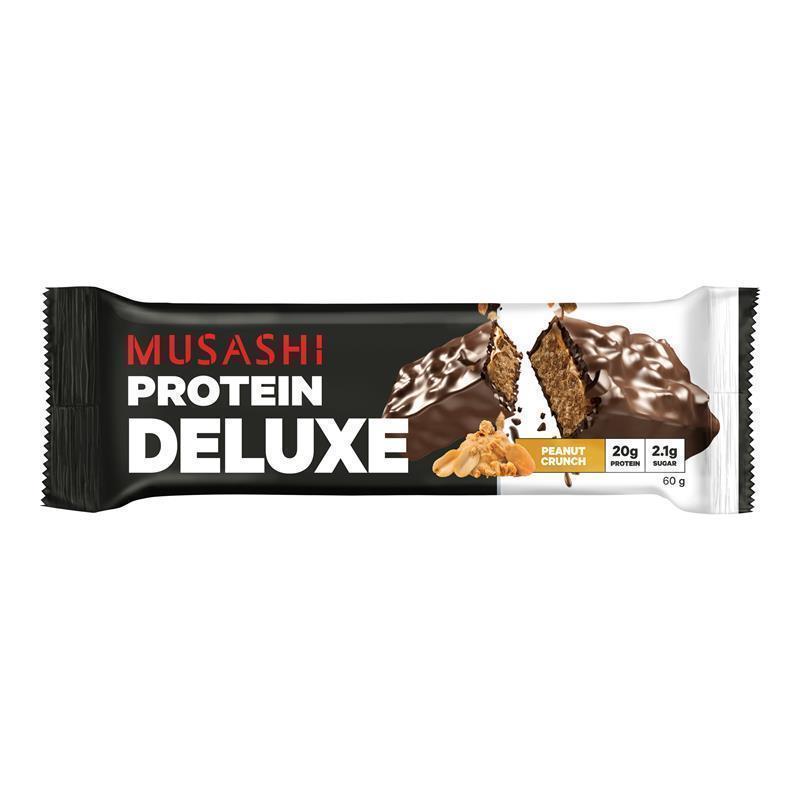 Musashi Protein Deluxe Peanut Crunch 60g x 12 Bars
