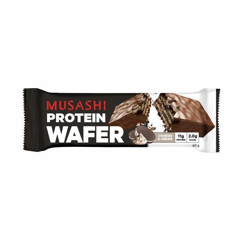 Musashi Protein Wafer Cookies and Cream Bar 40g x 12 Bars