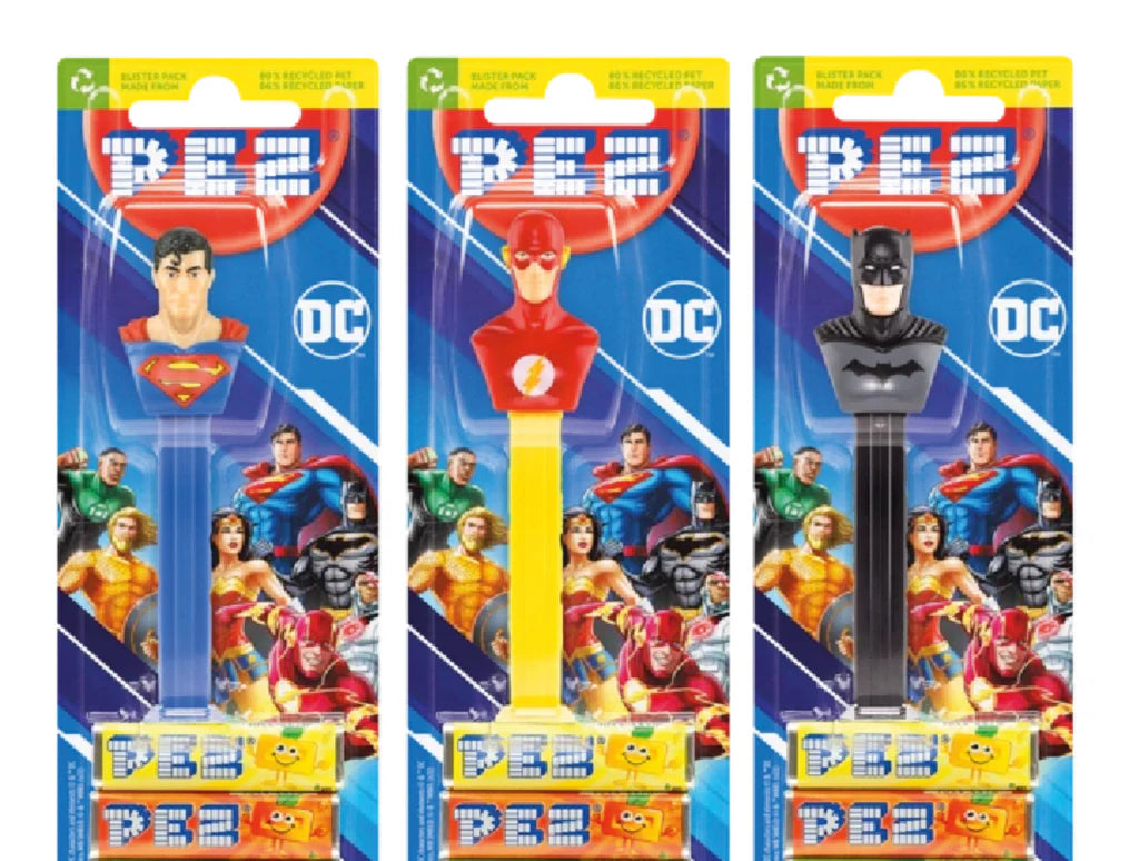 Pez Dispenser DC Super Heroes 17g X 6 Units