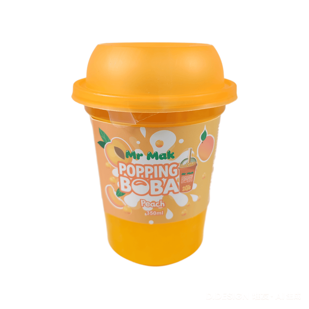 Mr. Mak Popping Boba Peach 350ml x 24 Units
