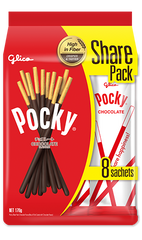 Pocky Share Pack Chocolate 176g X 5 Bags (8 Sachets Per Bag)