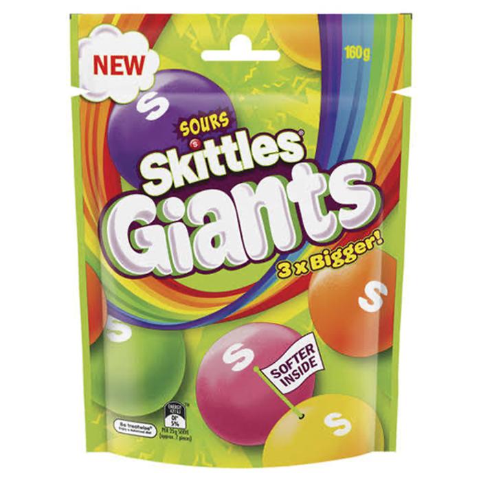 Skittles Giant Sours 160g X 15 Bags