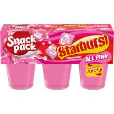 Snack Pack Pink Starburst Gel 92g X 6 Units