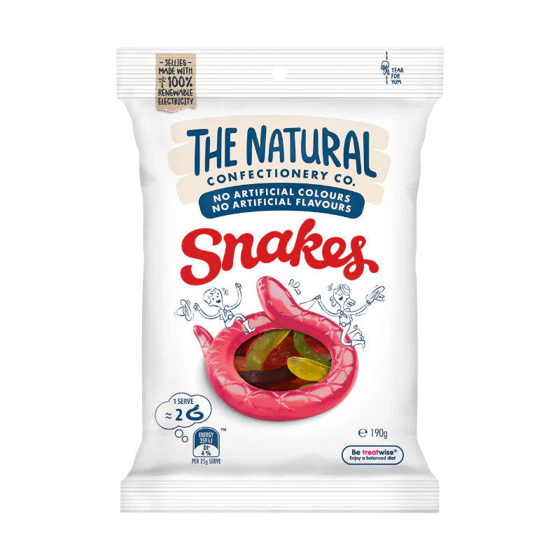 Cadbury The Natural Snakes 190g X 12 Bags
