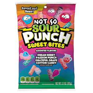 Sour Punch Not so Sour Sweet Bites 141g X 12 Bags