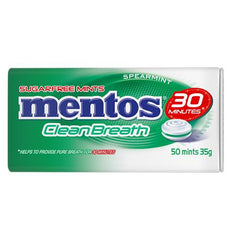 Mentos Clean Breath Mint Spearmint 35g x 12 Units