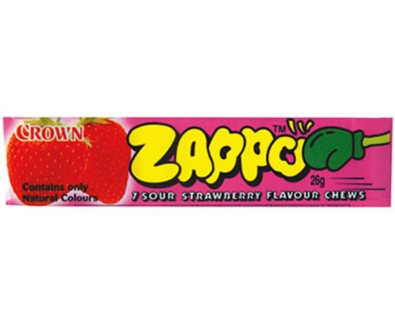 Zappo Sour Strawberry Chews 29g x 30 Units