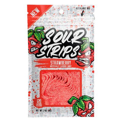 US Sour Strips Strawberry 96g X 12 Units