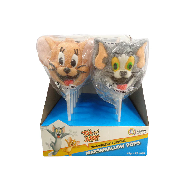 Tom & Jerry Marshmallow Pops 45g x 12 Units