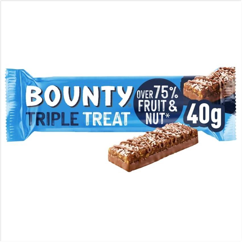 UK Bounty Triple Treat Fruit & Nut 40g X 18 Units