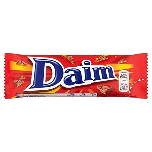 UK Daim Chocolate Bar 28g X 36 Units