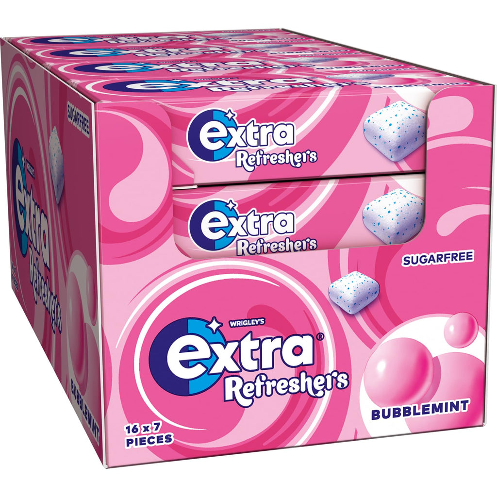 UK Extra Refreshers Bubblemint 7pcs X 16 Units