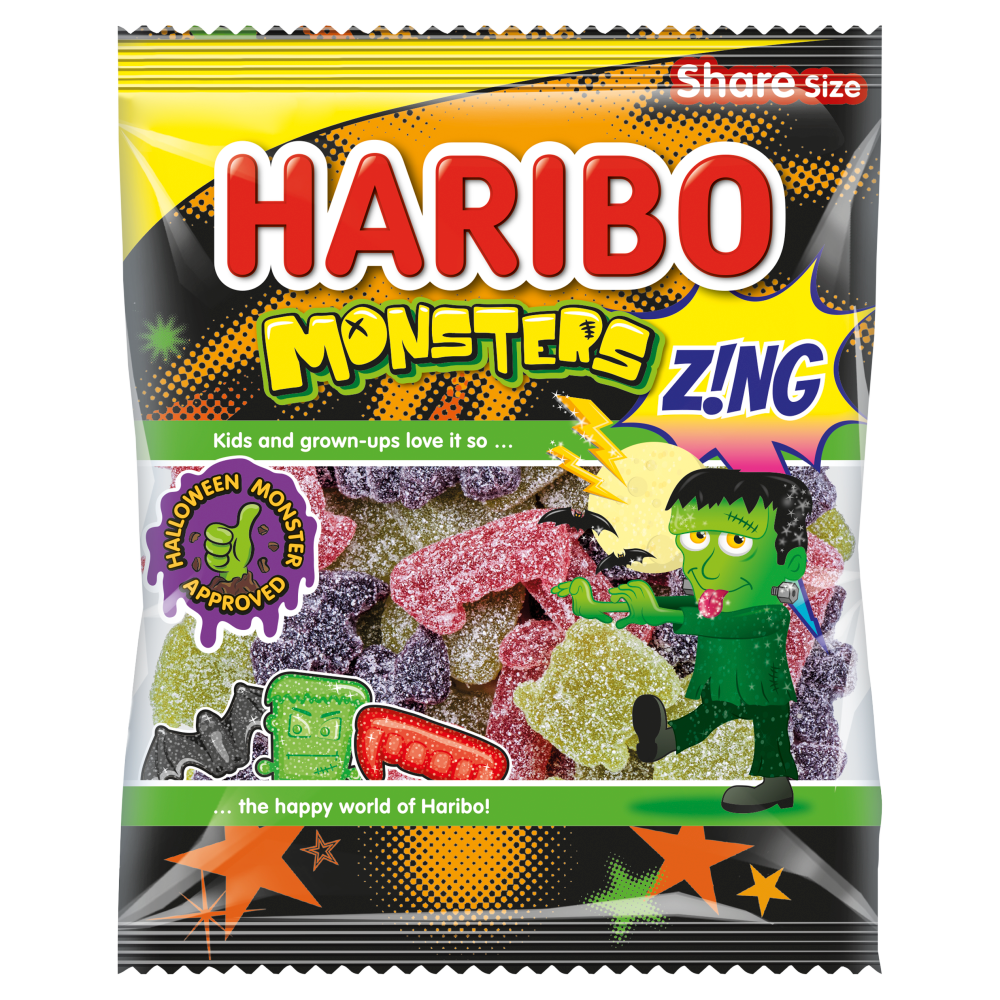 UK Haribo Monsters Zing 140g X 12 Bags