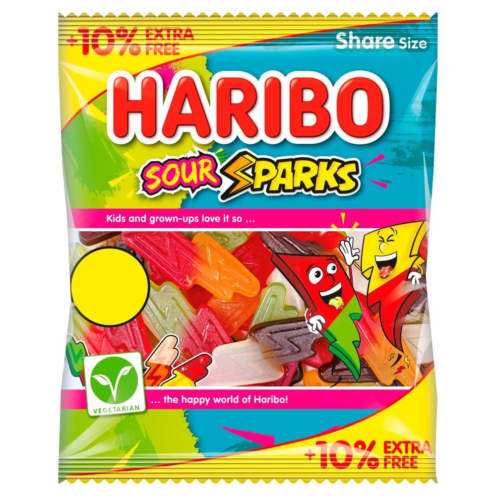 UK Haribo Sour Sparks 154g X 12 Bags