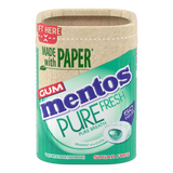 UK Mentos Pure Fresh Gum Paper Bottles Spearmint 100g X 6 Units