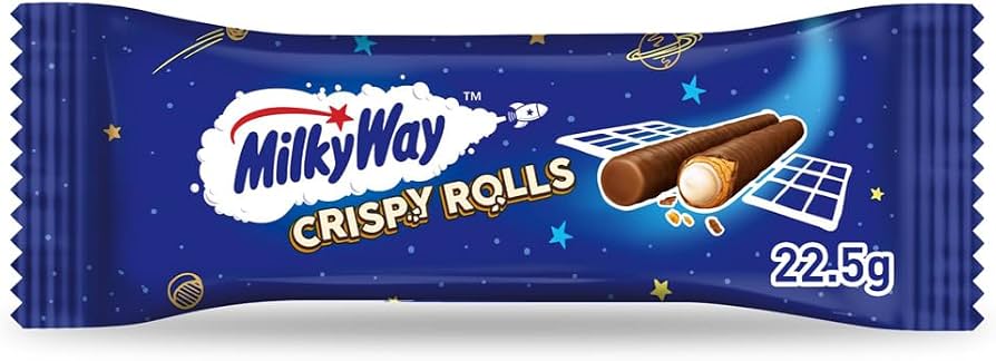 UK Milky Way Milk Chocolate Crispy Rolls 22.5g X 24 Bars