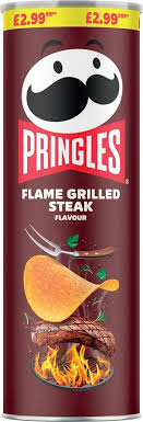 UK Pringles Flame Grilled Steak 165g X 6 Cans