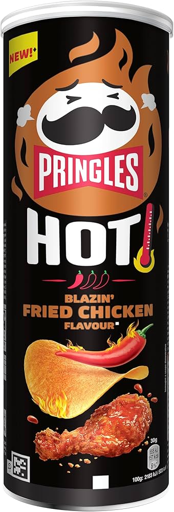 UK Pringles Blazin Hot Fried Chicken 160g X 6 Cans