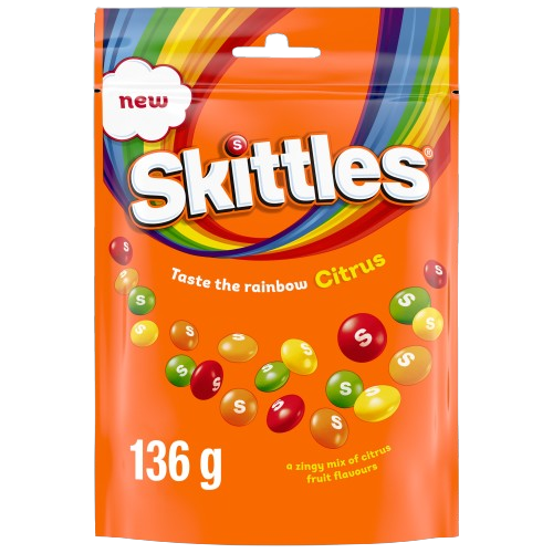 UK Skittles Citrus 136g x 15 Bags