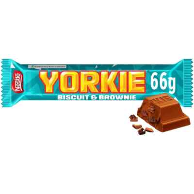UK LIMITED EDITION Yorkie DUO Biscuit & Brownie 66g X 24 Bars