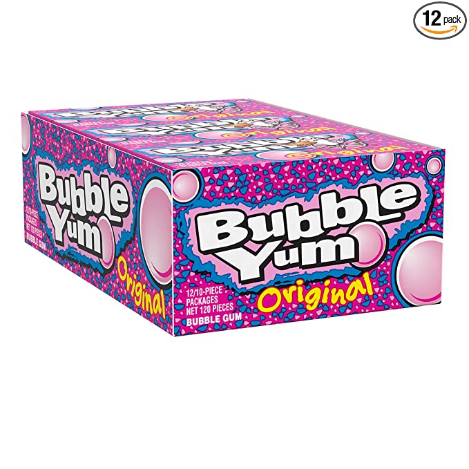 US Bubble Yum Gum Original Big Pack 10 Sticks X 12 Units