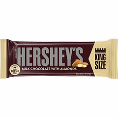US Hershey's Milk Chocolate with Almonds King Size 73g X 18 Units