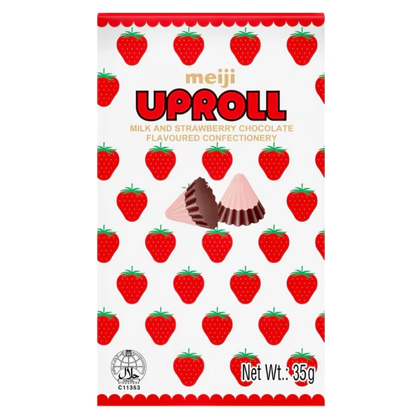 Meiji Uproll Chocolate and Strawberry Flavour 36g x 10units