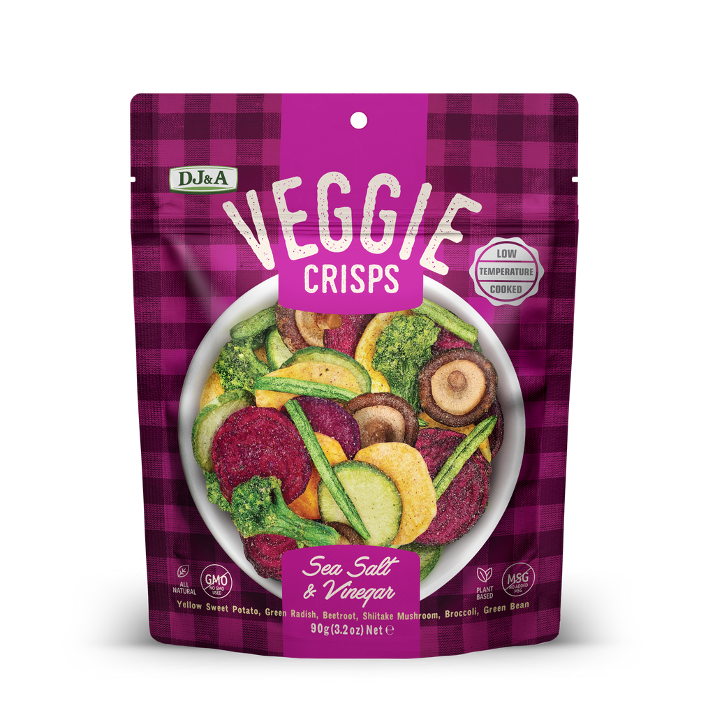 Veggie Crisps Sea Salt & Vinegar 90g X 9 Bags