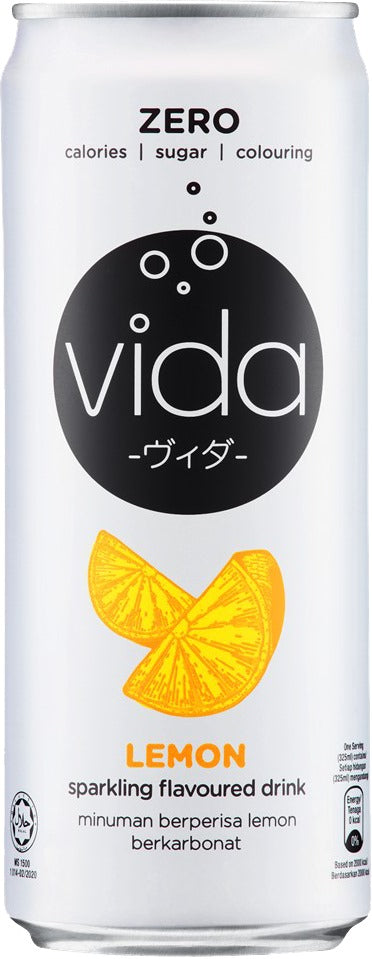 Vida Lemon Sparkling Drink 325ml X 24 Cans