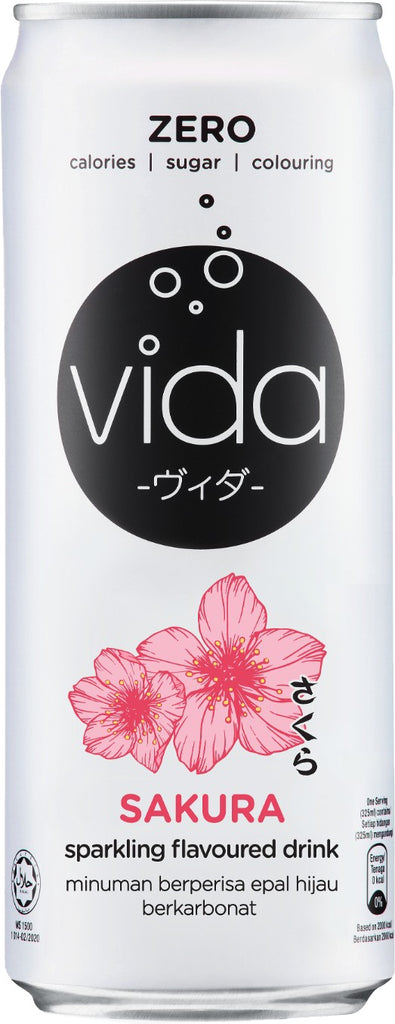 Vida Sakura Sparkling Drink 325ml X 24 Cans