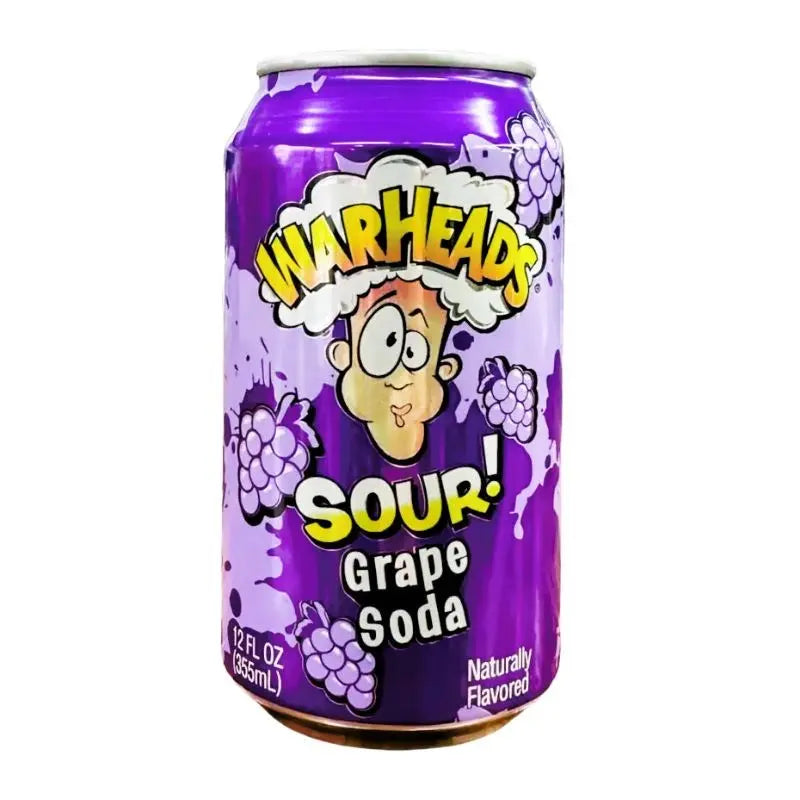 Warheads Sour Grape Soda 355ml X 12 Cans