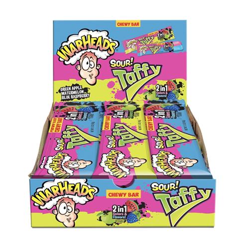 Warheads 2 in 1 Colours and Flavours Taffy Bar 42g x 24 Units