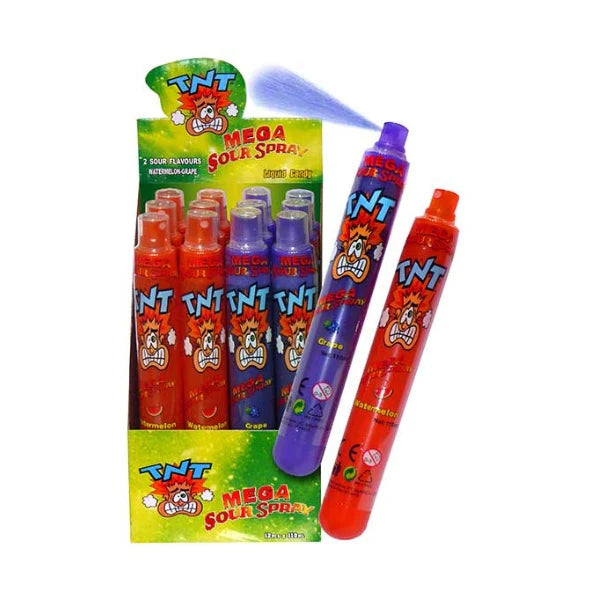 TNT Mega Candy Sour Watermelon and Grape Spray 110ml x 12 Units