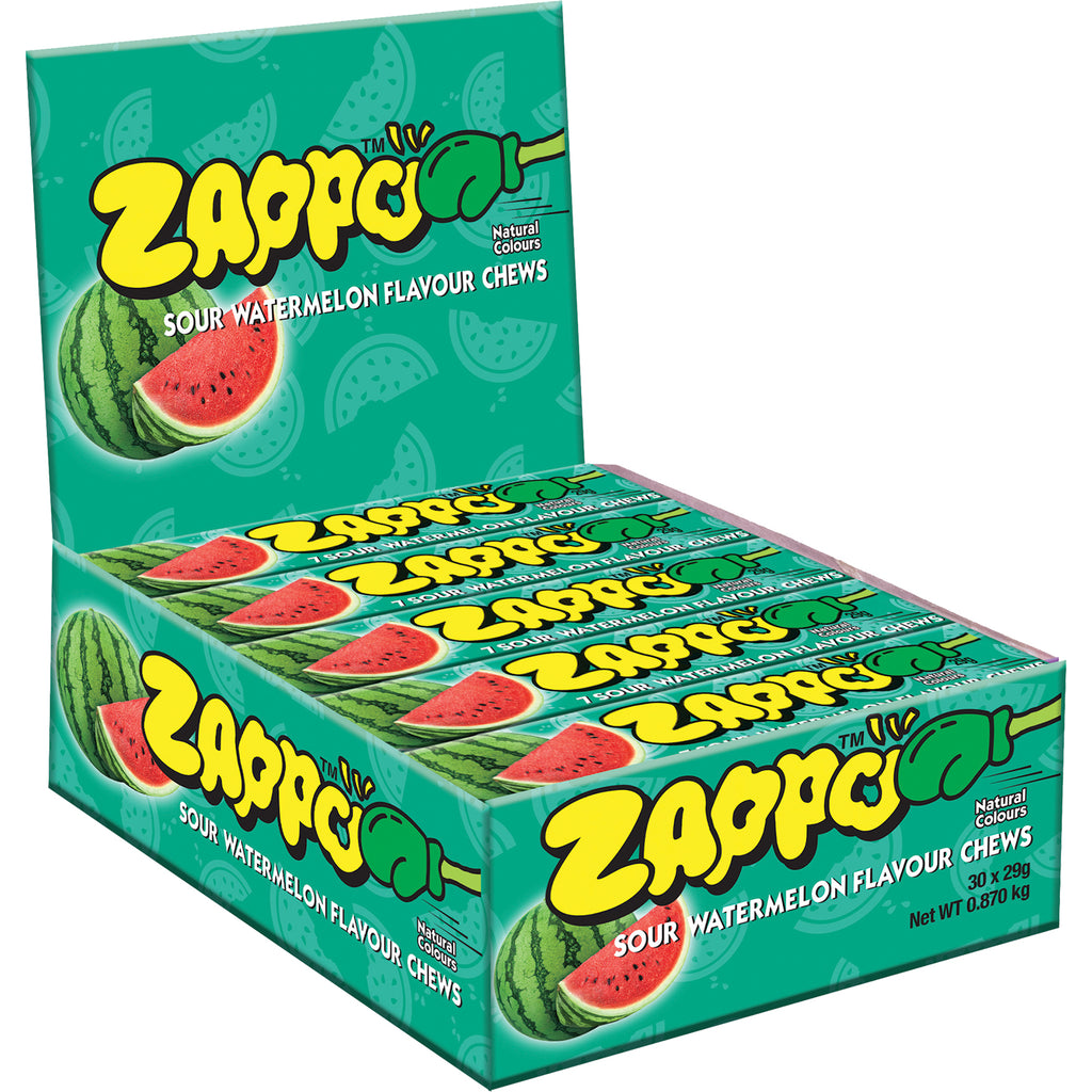 Zappo Sour Watermelon Chews 29g x 30 Units