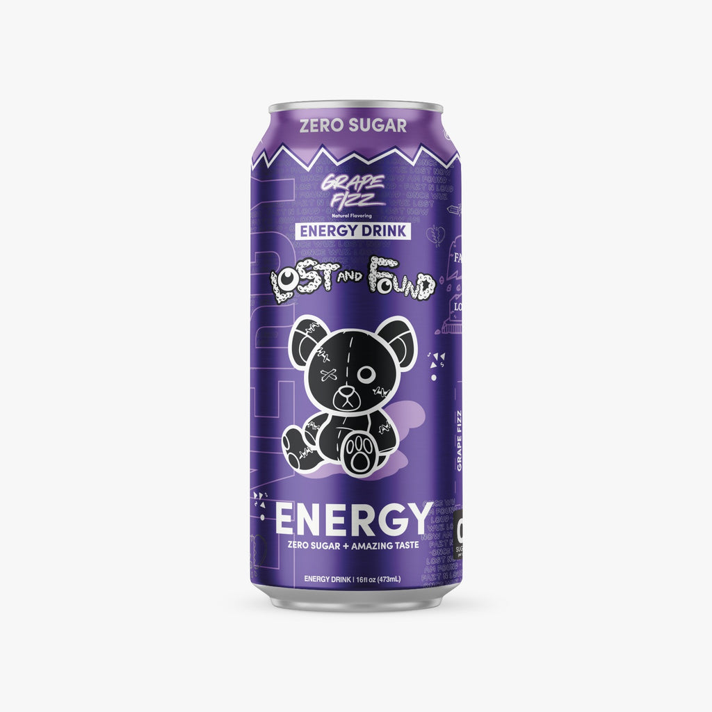 US LOST & FOUND Grape Fizz Energy Drink 473ml X 12 Cans