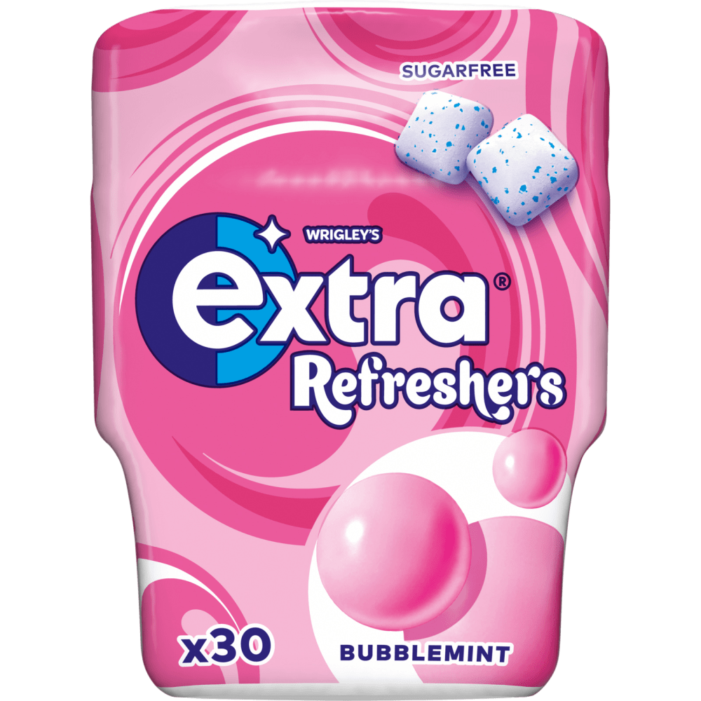 UK Extra Refreshers Bubblemint 30pcs x 6 Bottles