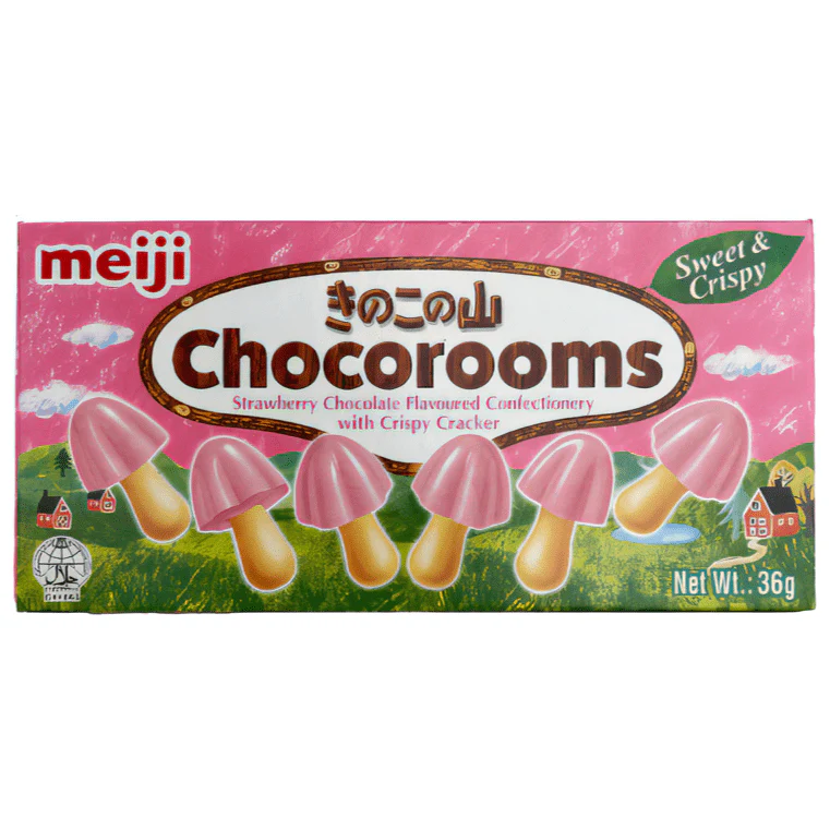 Meiji Chocorooms Strawberry Flavour 36g x 10units