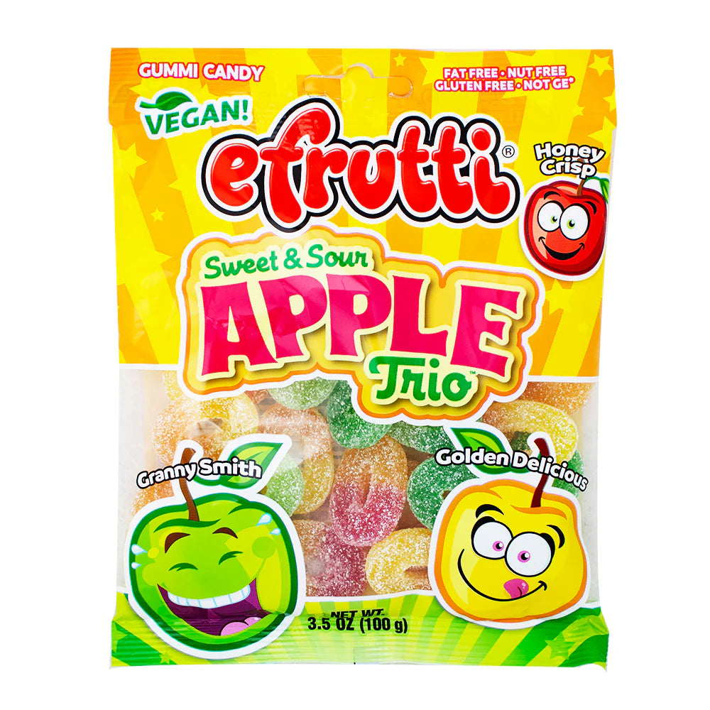 Efrutti Apple Trio 100g X  12 Bags