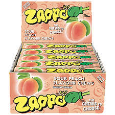 Zappo Sour Peach Chews 29g x 30 Units