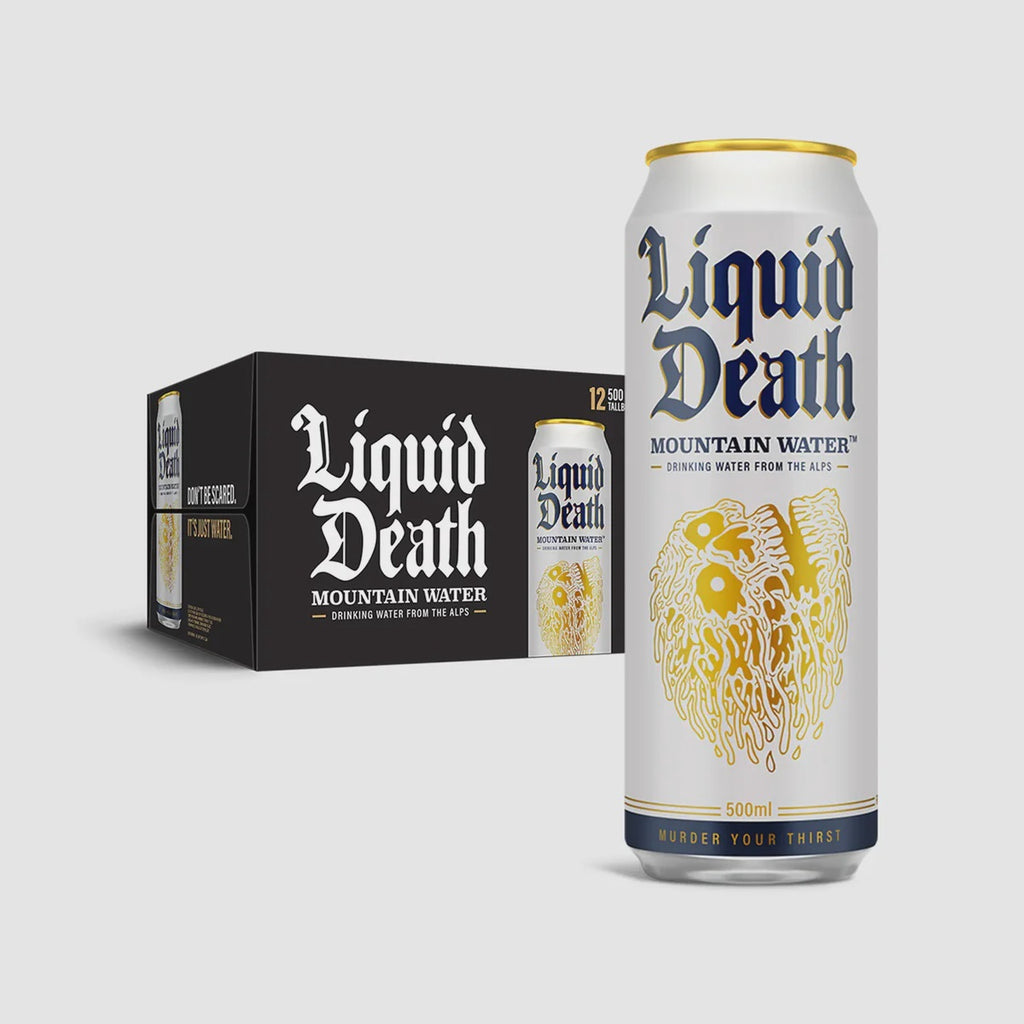 Liquid Death Mountain Water 500ml X 12 Cans