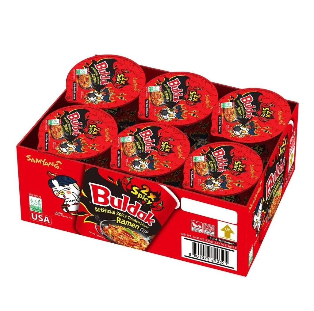 Samyang Buldak Hot Chicken 2X Spicy Ramen 70g X 6 Cups