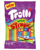 Trolli Sour Strapz Rainbow 140g x 10 Bags
