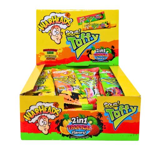 Warheads 2 in 1 Tropical Sour Taffy Bar 42g x 24 Units