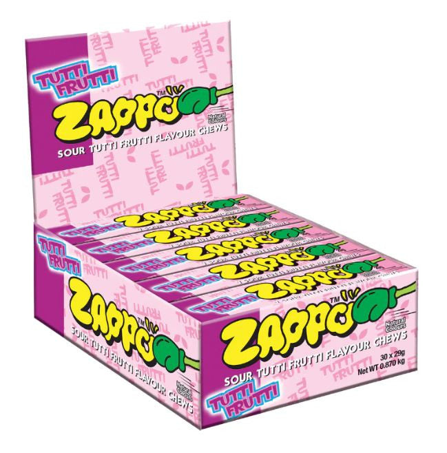 Zappo 7 Sour Tutti Fruity Chews 26g X 30 Units